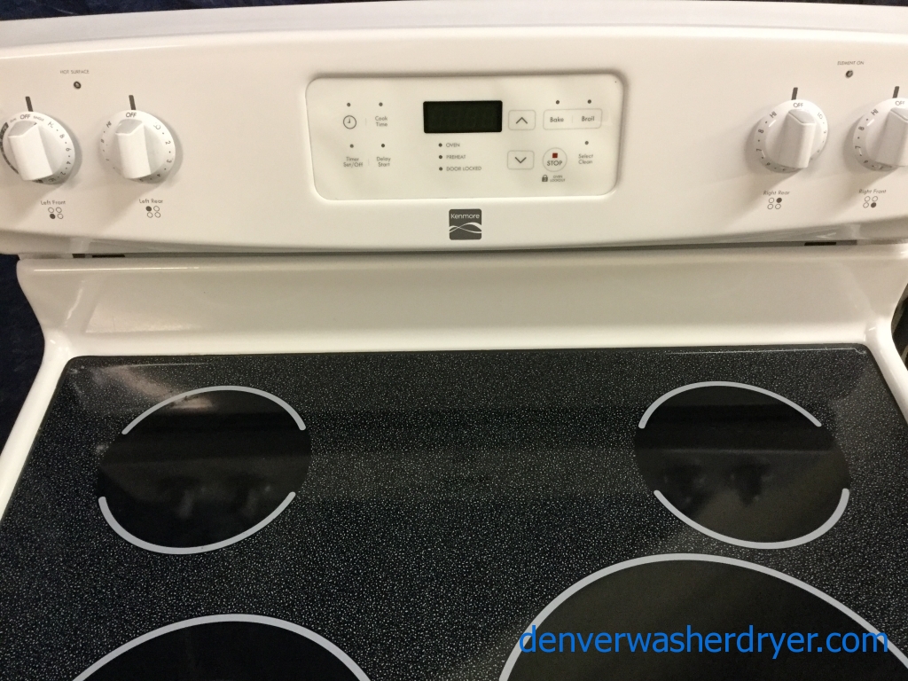 Beautiful White Glass-Top 220v Stove