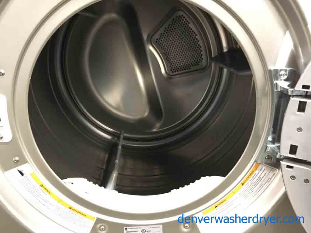 Silver LG Tromm Front Load Washer Dryer Set!