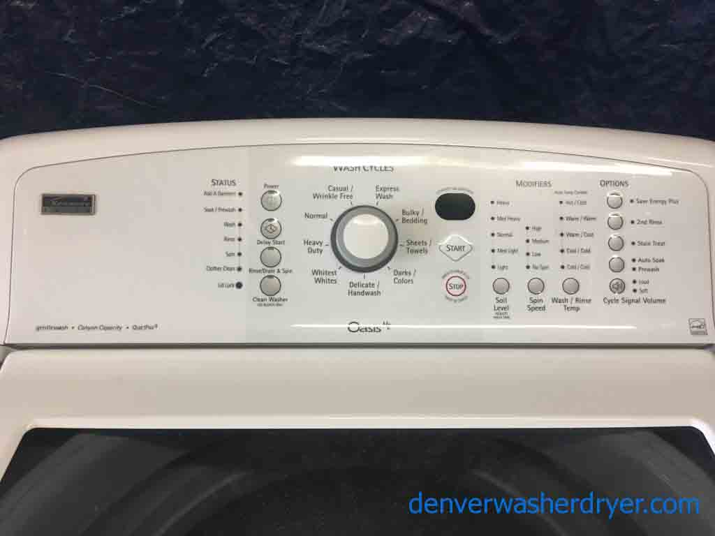 King Size Kenmore Oasis Washer and Dryer, Direct-Drive