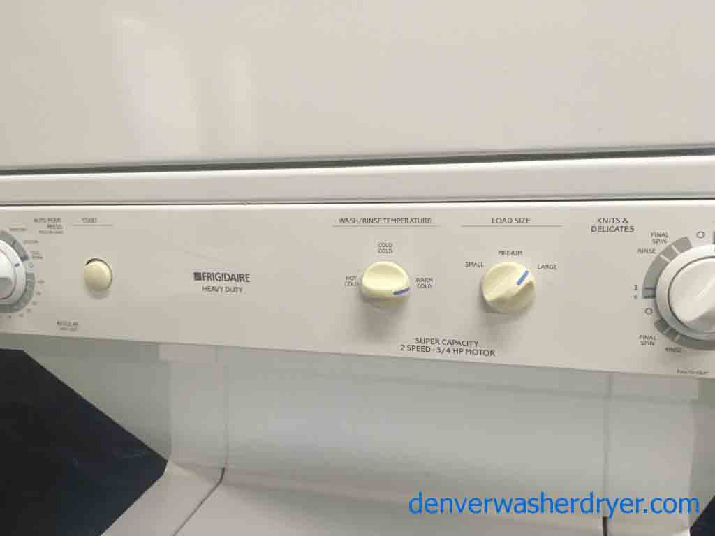 27″ Frigidaire Heavy Duty Stacked Washer and Dryer