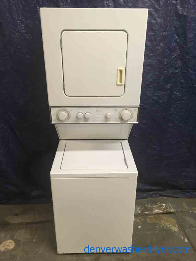24″ Whirlpool Thin Twin Stacked Washer and Dryer