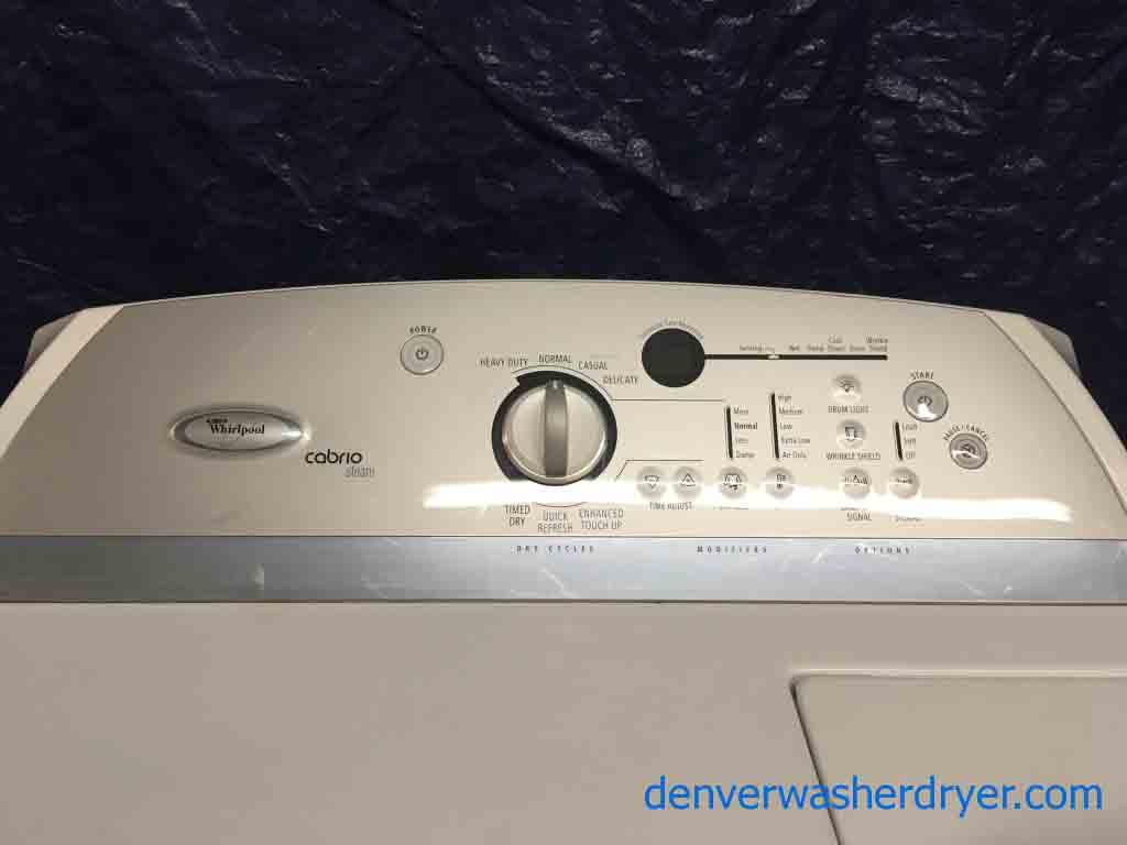 5 cu.ft. Whirlpool Cabrio Washer And Steam Dryer!