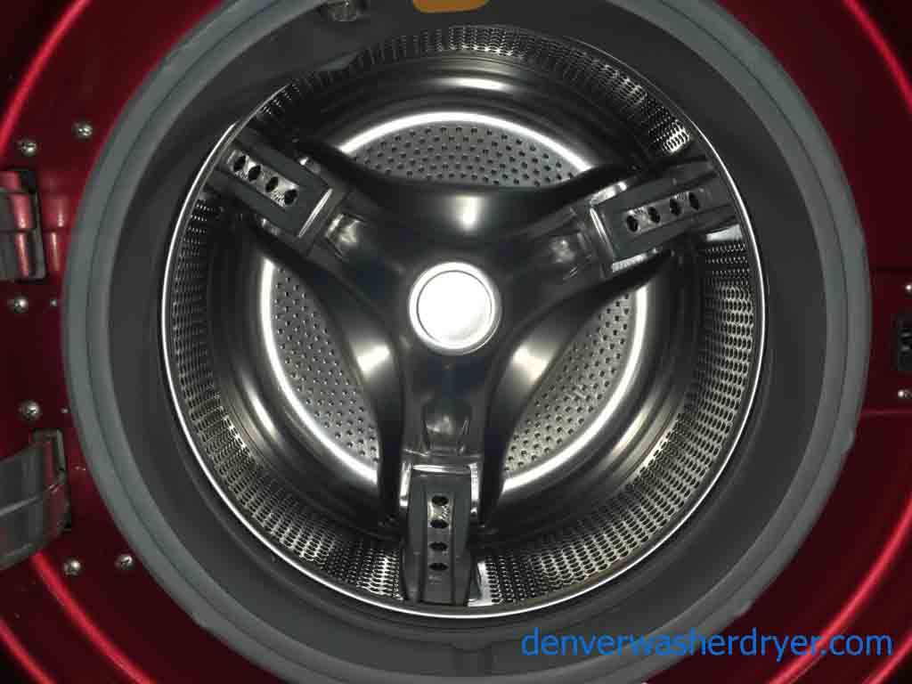 Beautiful Red LG Steam Washer