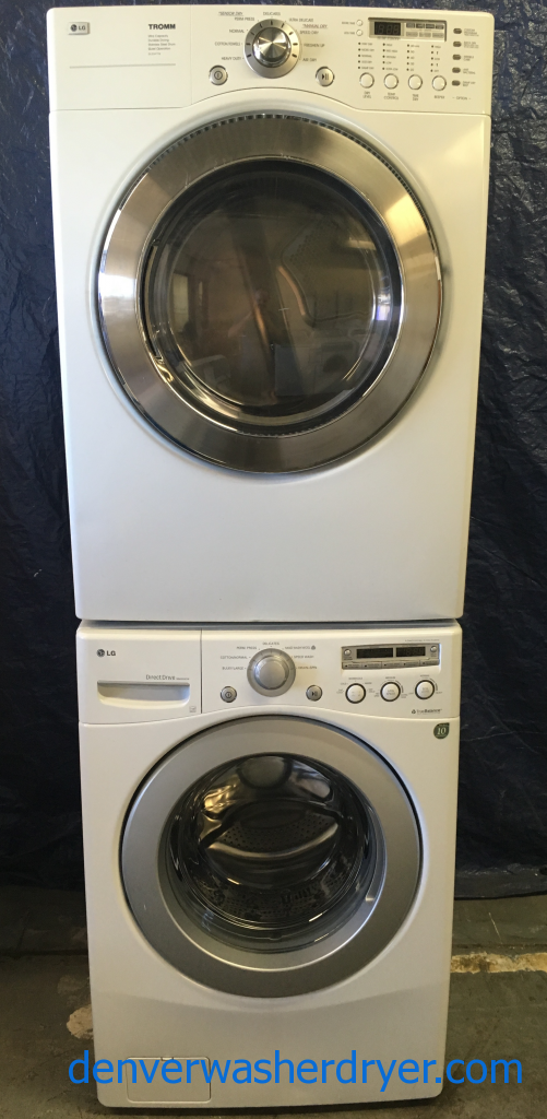 *GAS* LG Tromm Front Load Stackable Washer and Dryer!