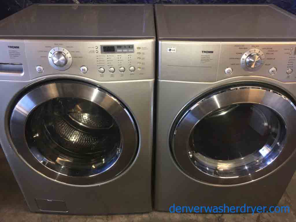 Immaculate Silver LG Tromm Washer Dryer Set!