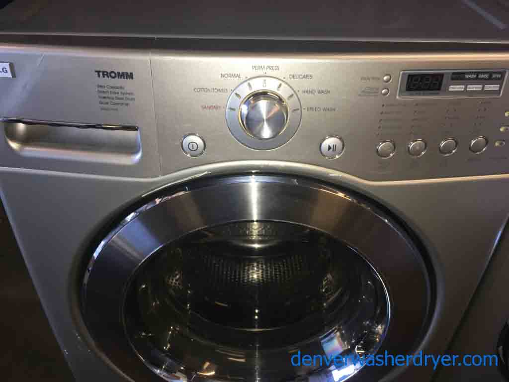 Immaculate Silver LG Tromm Washer Dryer Set!