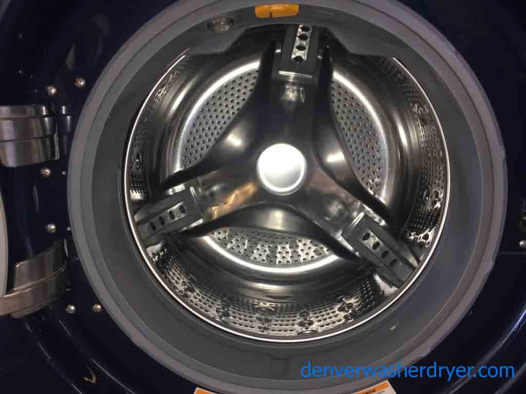 Large Images for Wonderful Navy Blue True Steam LG Tromm Washer Dryer