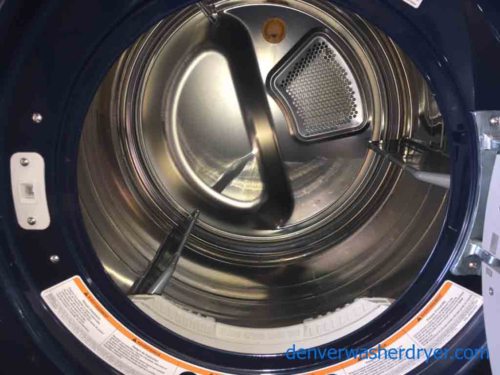 Wonderful Navy Blue True Steam LG Tromm Washer Dryer Set!