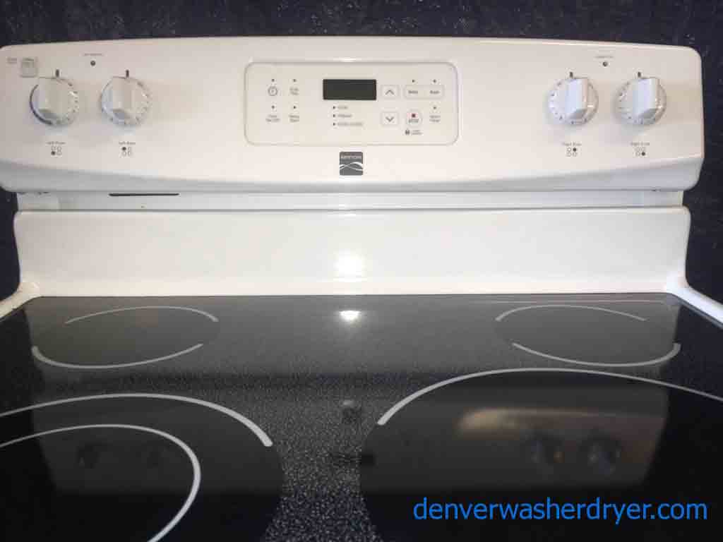 White Glass-top Stove