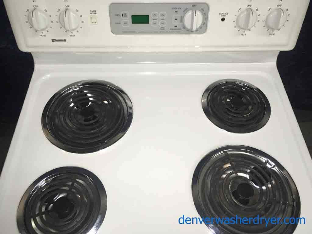 Self Cleaning Coil Top Range, White, Kenmore