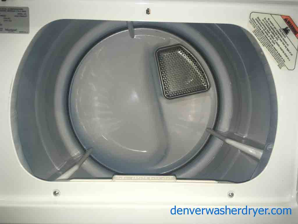 Terrific 27″ Whirlpool Thin-Twin Stacked Direct-Drive Washer Dryer Combo!