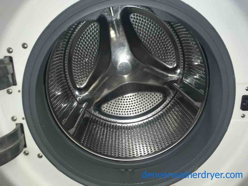 HE White LG Front-loading Washer and Dryer