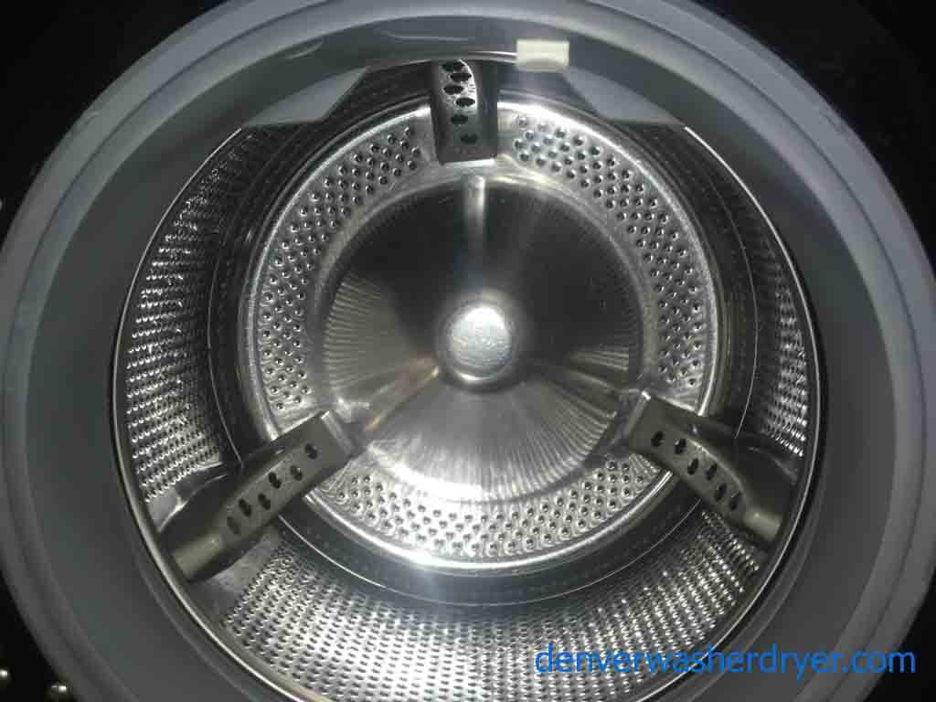 Beautiful Black LG Tromm High Efficiency Stackable Front-Load Laundry Set