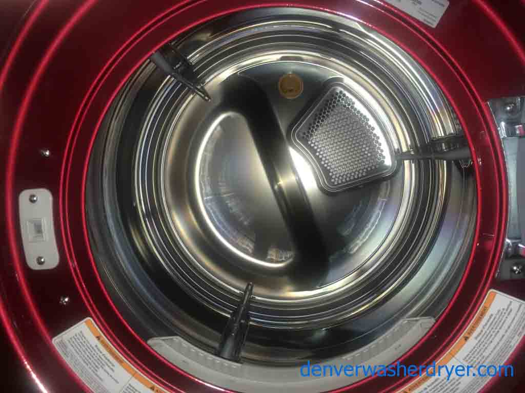 Large Images for Perfect Red LG Tromm Frontload Washer with Steam