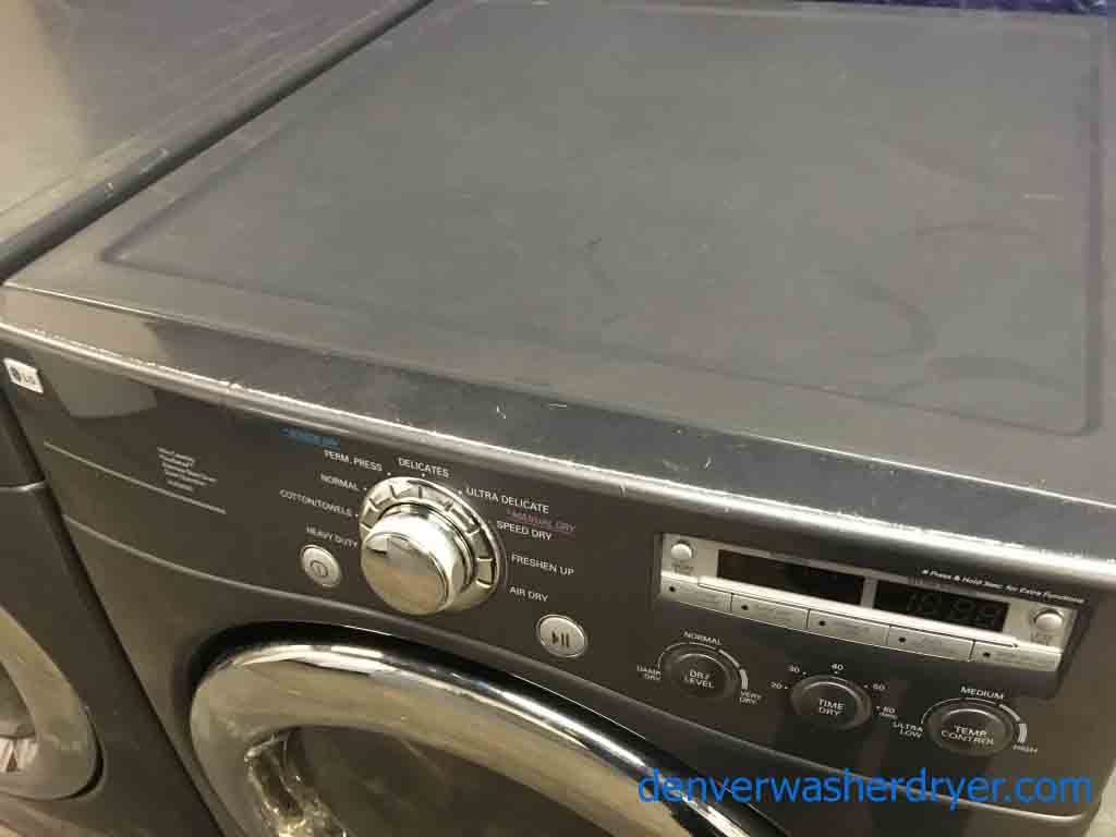 Charcoal Gray LG Tromm Front-Load Set, Scratch/Dent