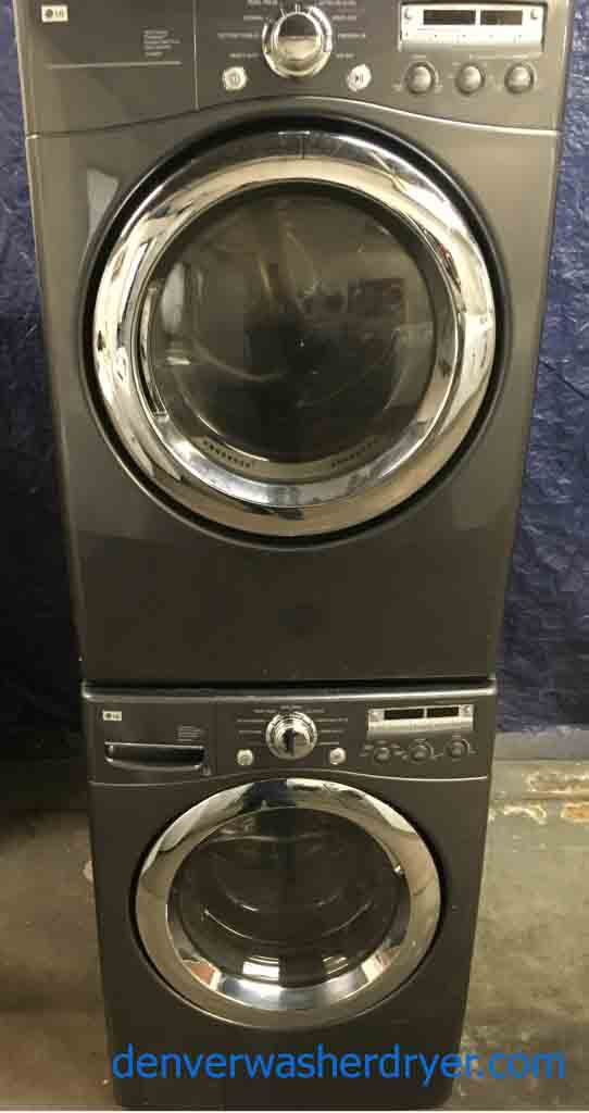 Charcoal Gray LG Tromm Front-Load Set, Scratch/Dent