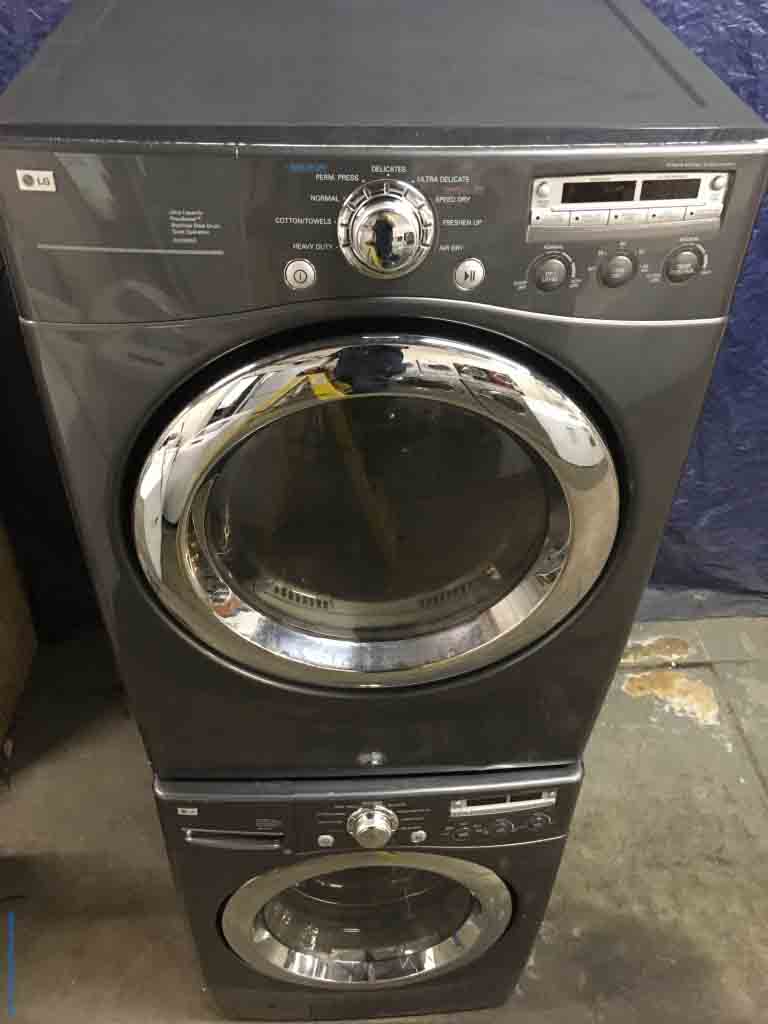 Charcoal Gray LG Tromm Front-Load Set, Scratch/Dent