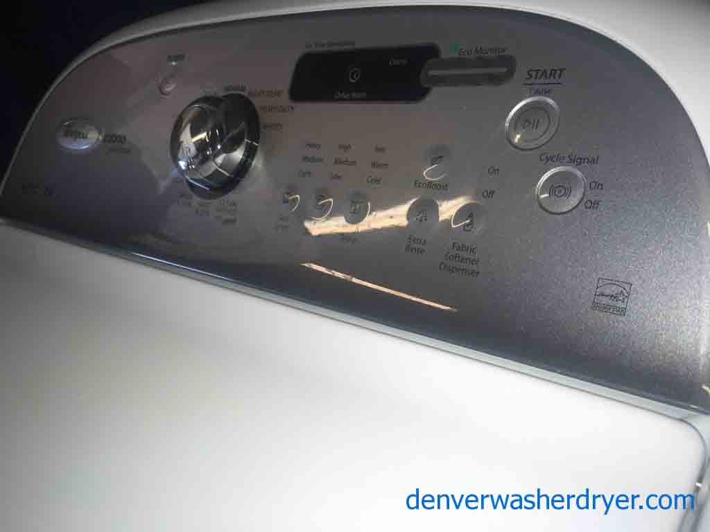HE Whirlpool Cabrio Platinum Washer Dryer Set, 5 cu. ft.