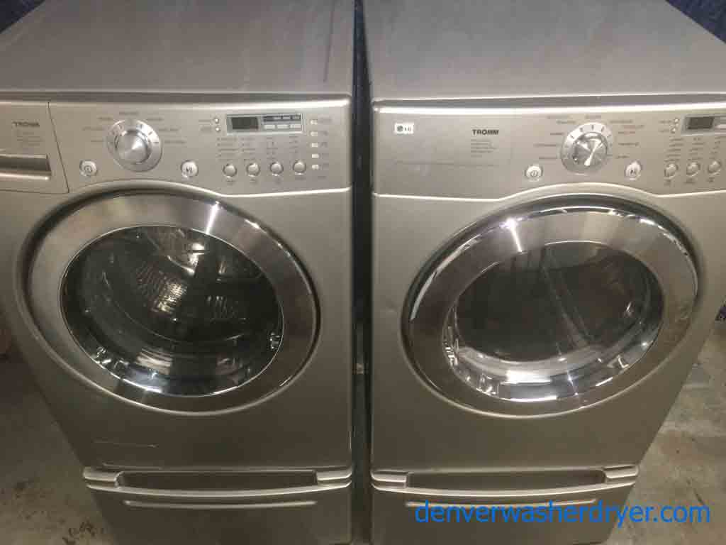 Magnificent LG Front-Load Set on Pedestals!