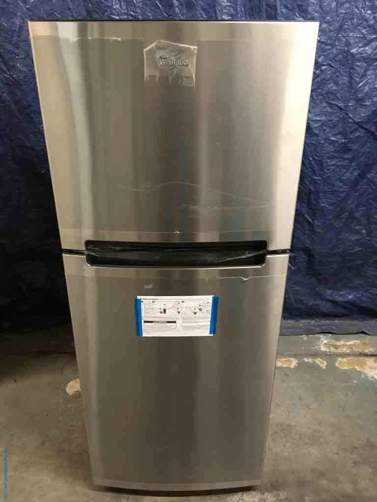 NEW! 24 Inch Whirlpool Refrigerator, Stainless, 10.7 cu ft