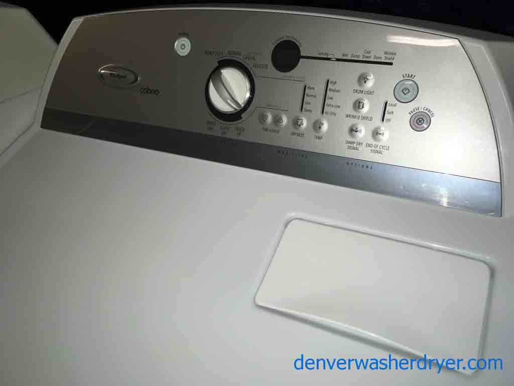 Rare Whirlpool Cabrio Washer Dryer set, HE with Agitator!