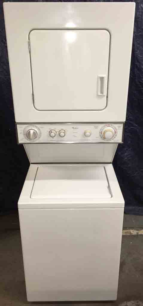 24″ Stackable Whirlpool Direct-Drive Laundry Center, 220v