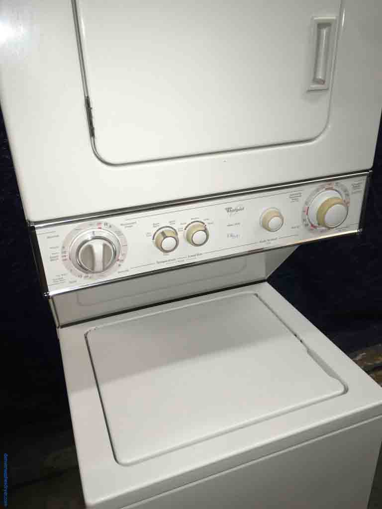 24″ Stackable Whirlpool Direct-Drive Laundry Center, 220v