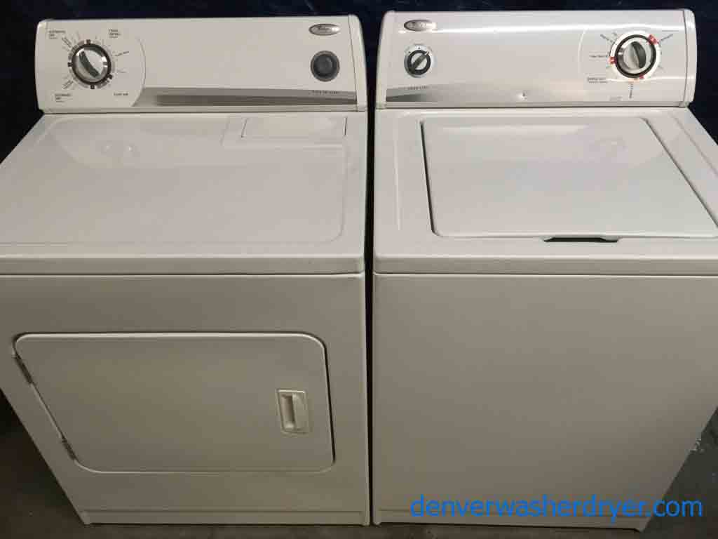 Matching Whirlpool Super Capacity Washer and Dryer, Heavy-Duty With Kenmore Oven 3055