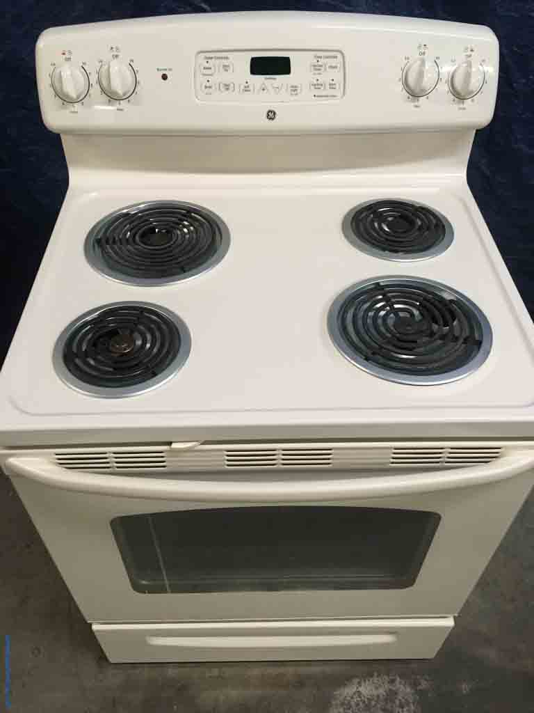 Large Images for Almond GE Range, 220v, 30″, Works Great! 3037