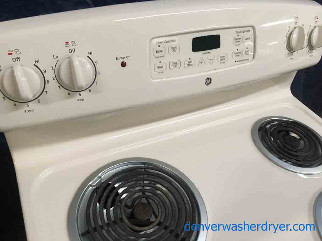 Large Images for Almond GE Range, 220v, 30″, Works Great! 3037