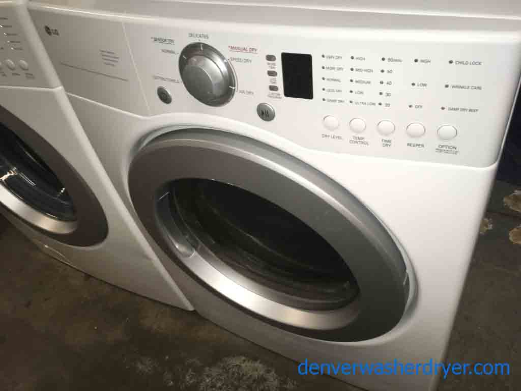 Stackable Front Load Washing Machine and Matching Dryer, 220v, Quality Rebuilt
