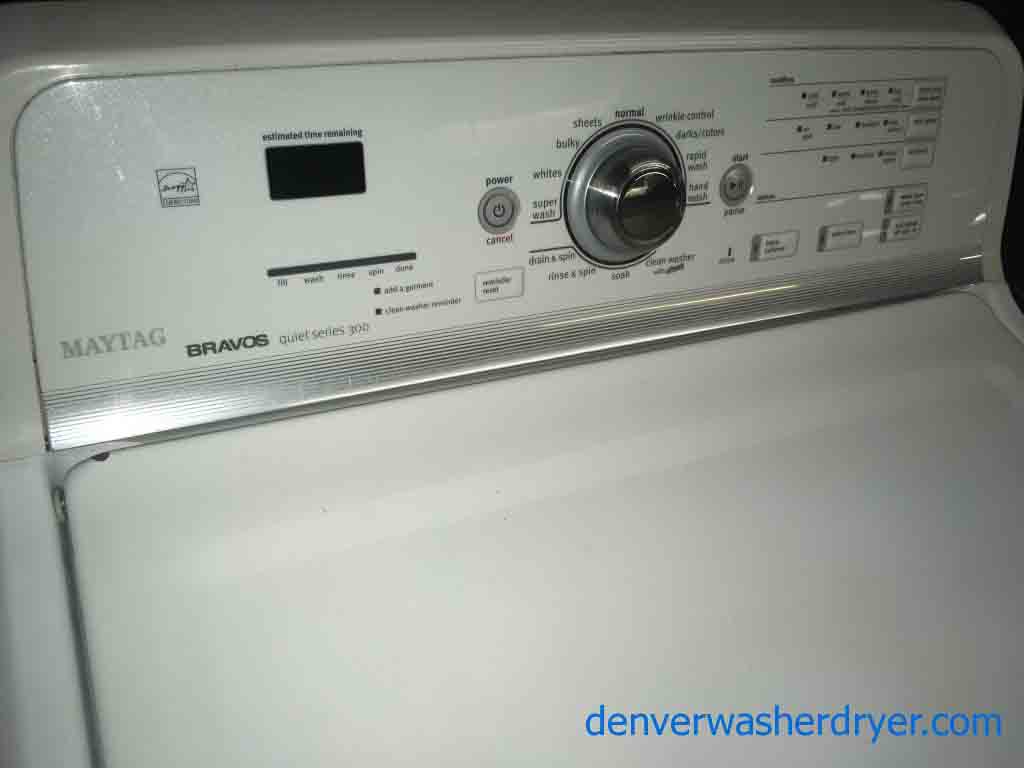 Solid Top Load HE Washing Machine, Maytag Bravos Direct-Drive