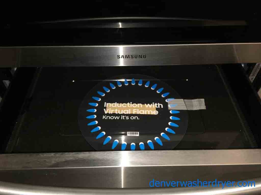 Brand New Slide-In Range, Induction Cooktop, Convection Oven, Samsung, 30″