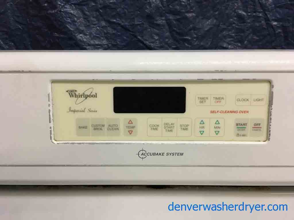 White *GAS* Whirlpool Range, Self-Cleaning, 1-Year Warranty!