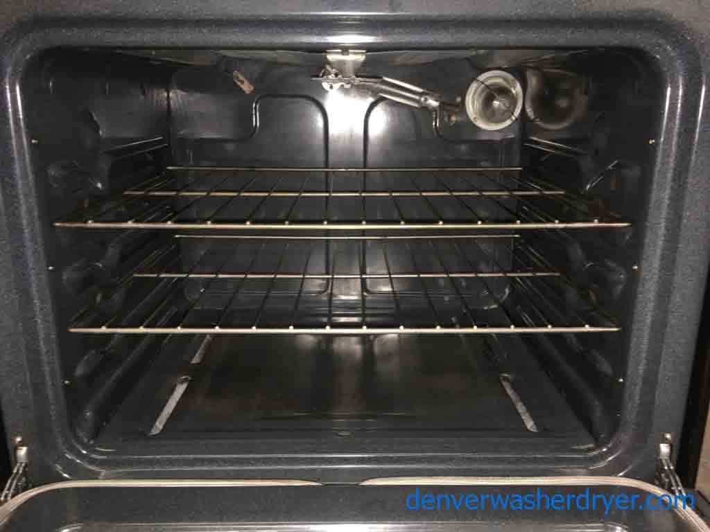 Large Images for Black *GAS* Stove, GE, Self Cleaning, 30″, 1Year