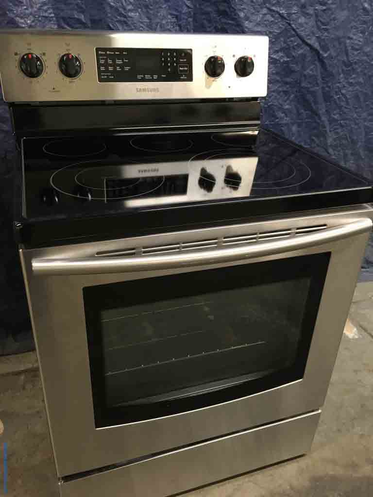 Brand-New Samsung Glass-Top Convection Oven, Stainless