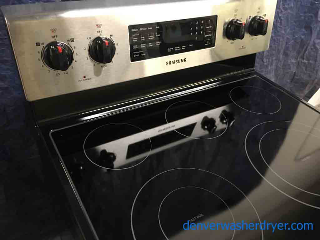 Brand-New Samsung Glass-Top Convection Oven, Stainless