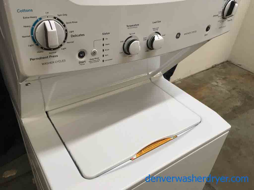 Brand-New GE Spacemaker Stacked Laundry Center, 27″, Electric