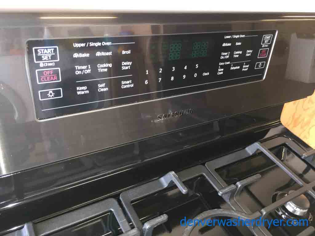 Brand-New Gas Stove, 30″ Freestanding, Samsung, 5-Burner, DUO Oven
