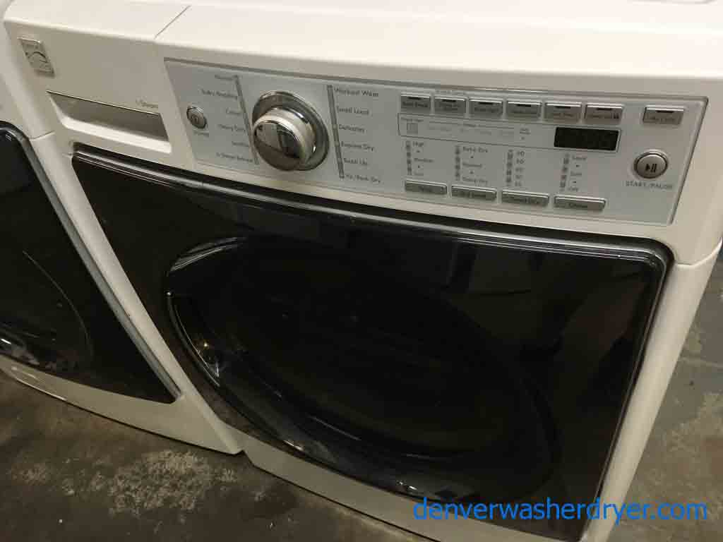 Stacked Front-Load Kenmore Washer|Dryer Set, Electric