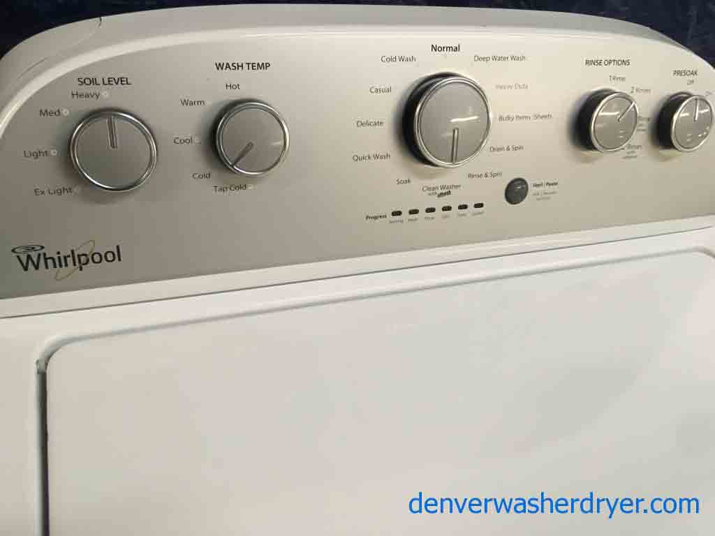 New 4.3 cu. ft. Whirlpool High Efficiency Top-Load Washer, Matched Dryer, VM