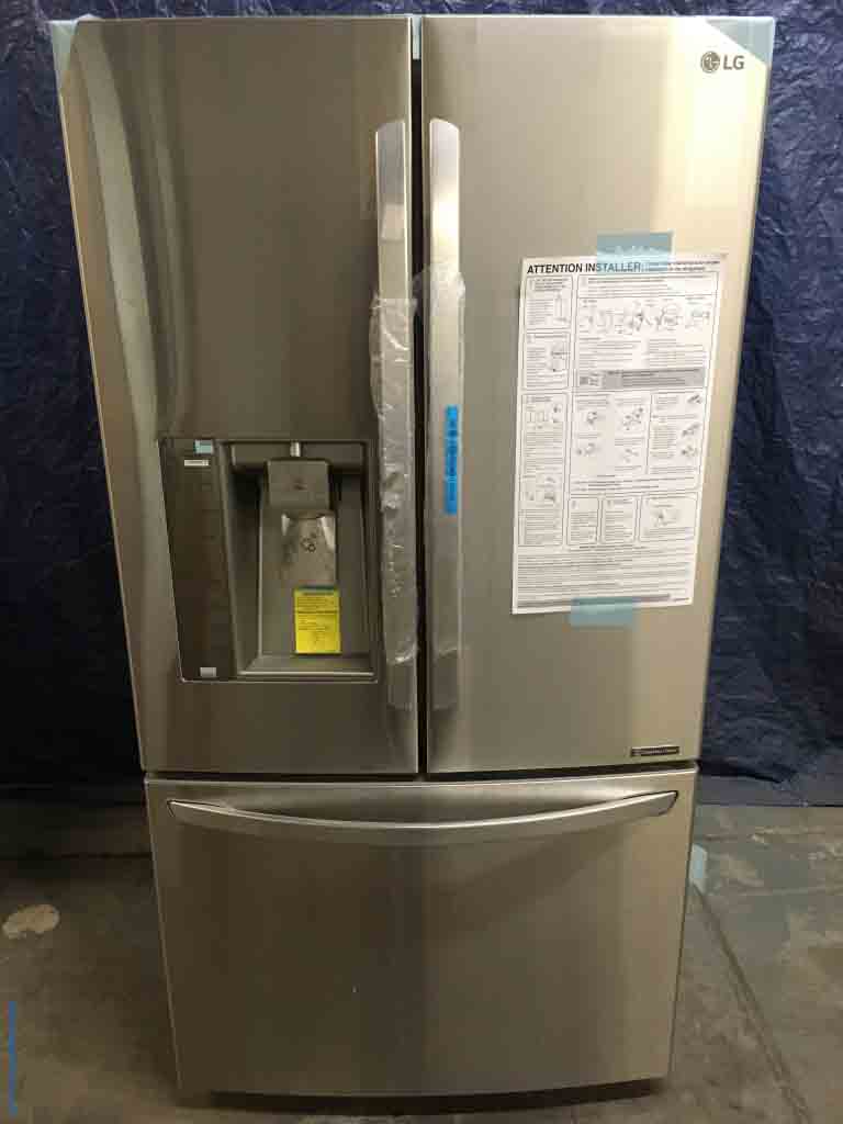 Brand-New Stainless Refrigerator, LG Inverter Linear Compressor, Super Efficient, 1-Year Warranty, 31.7 Cu. Ft.