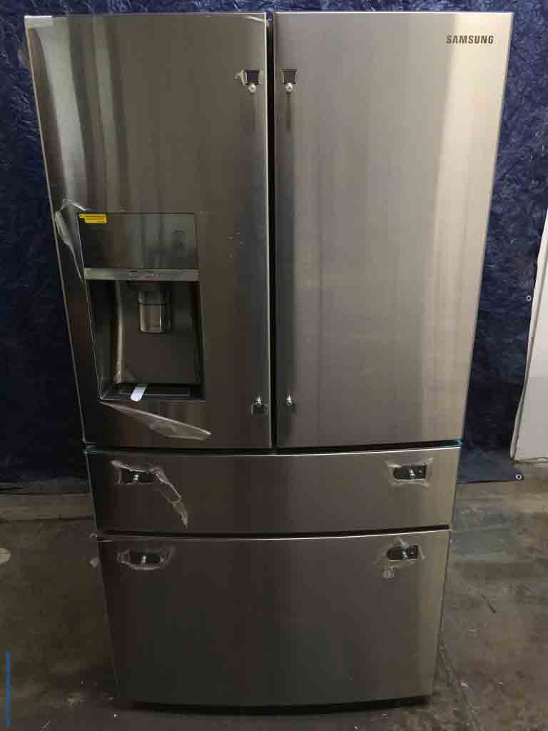 New Samsung 30.5 Cu Ft. 4-Door Refrigerator with Sparkling Water Dispenser!
