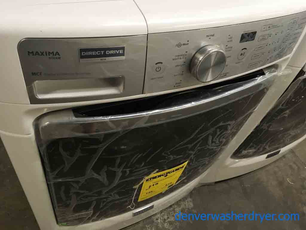 New! Maytag 4.5 Cu. Ft Front-Load Washer|Dryer Set, Electric, Scratch-Dent