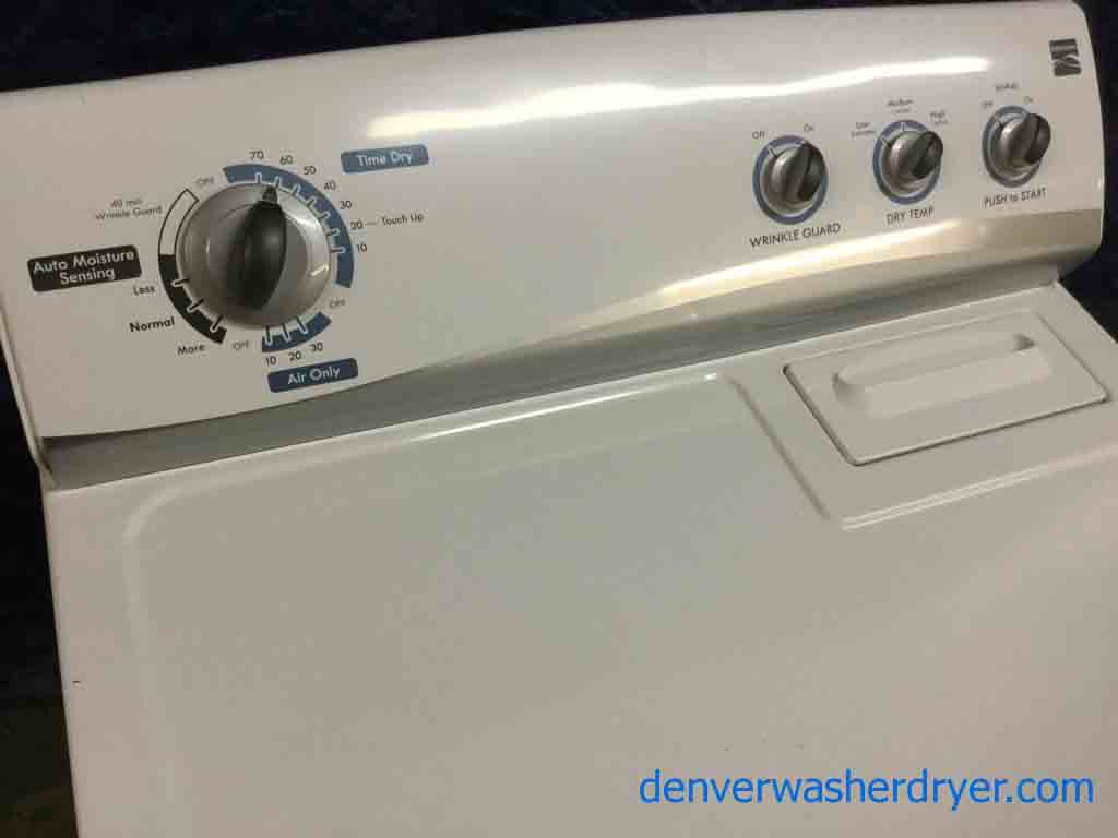 Kenmore *GAS* Dryer, Automatic Moisture Sensing, 29″ Wide, White