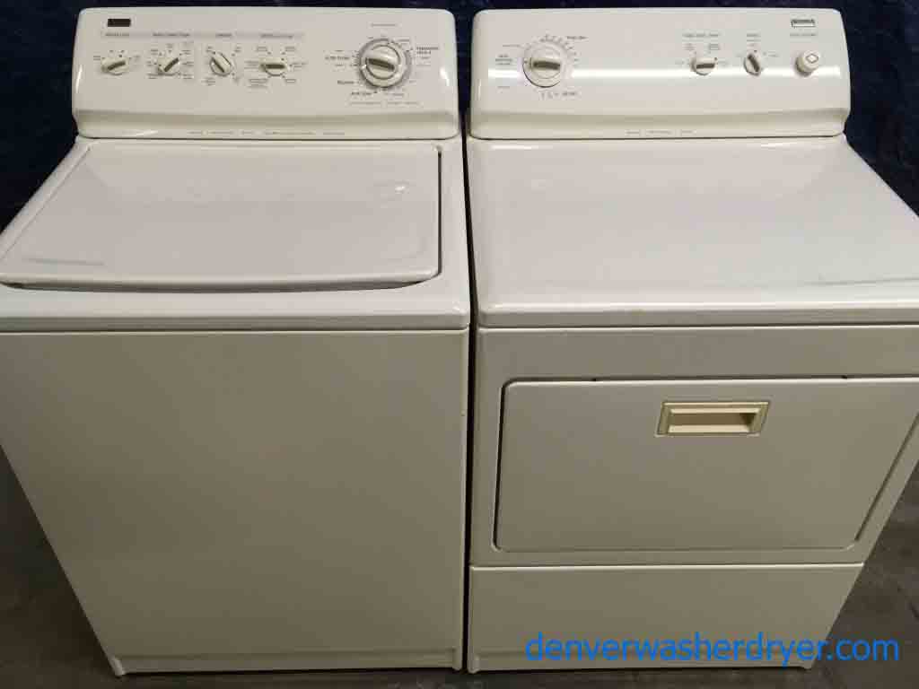 KING Size Kenmore Elite Washer|Dryer Set, Electric, Almond, 1-Year Warranty