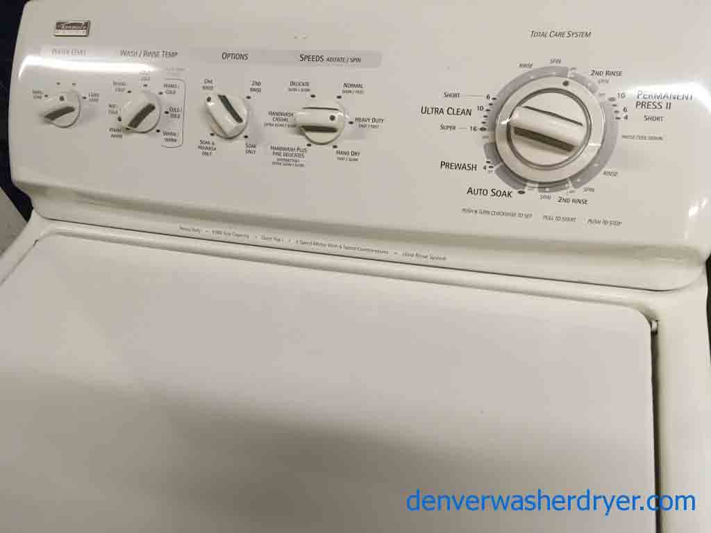 KING Size Kenmore Elite Washer|Dryer Set, Electric, Almond, 1-Year Warranty