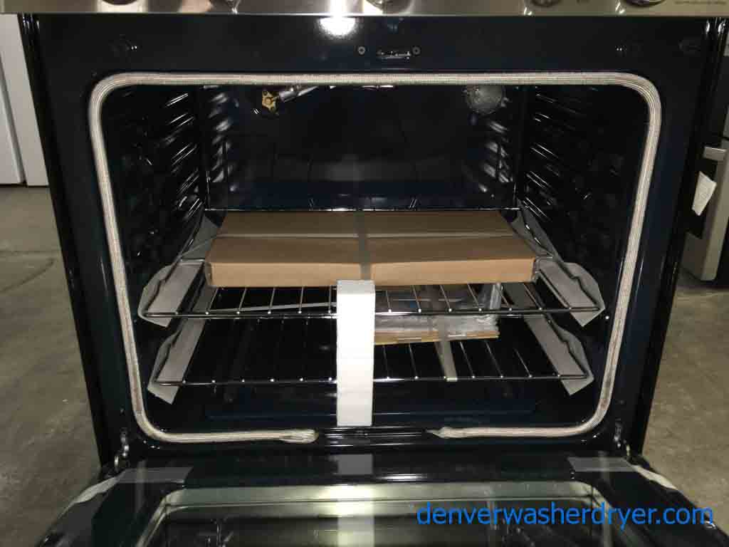 NEW! Stainless Steel 5-Burner Gas Range, 30″ Freestanding, Samsung