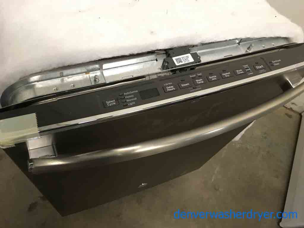 Brand New Flawless Slate GE Dishwasher with Bottle Jets!