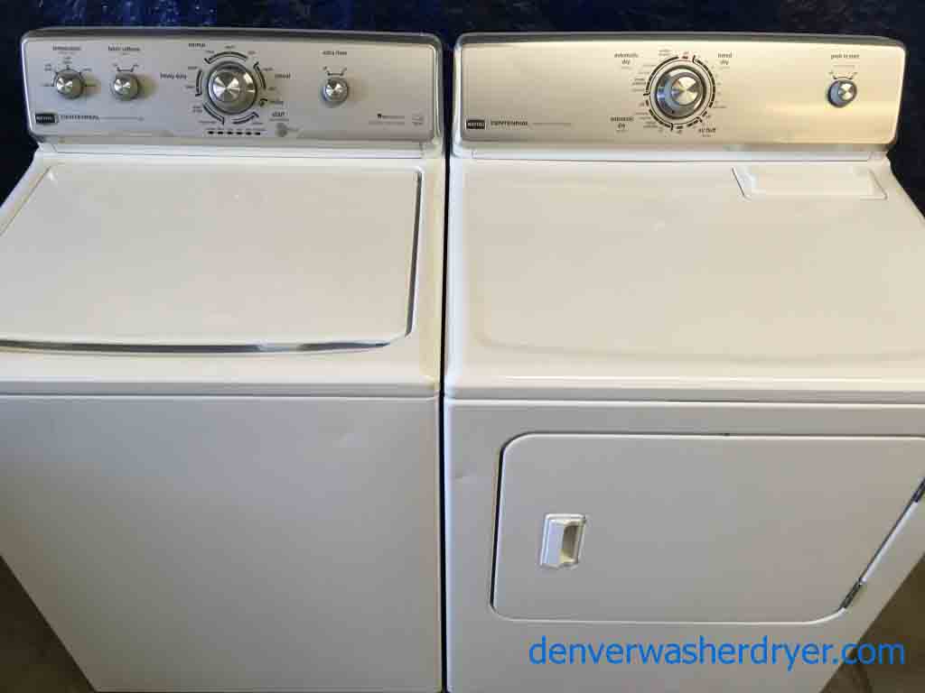 Amazing Maytag Washer and Dryer Set, 1-Year Warranty with fridge 3188